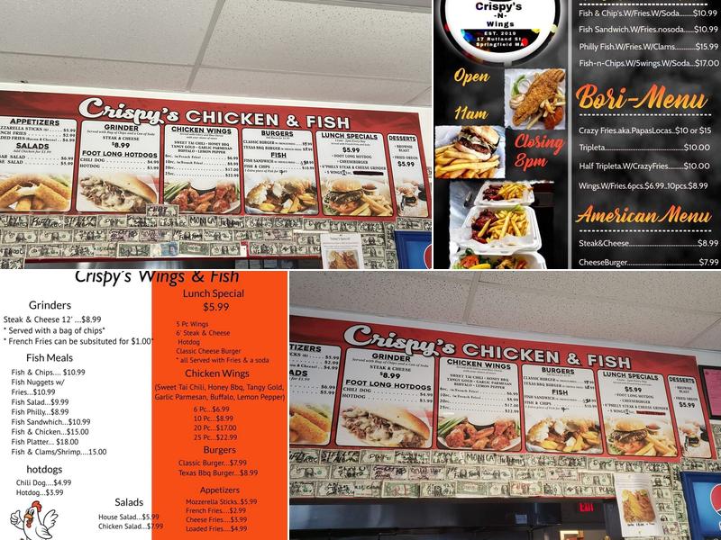 Crispy Wings and More Menu