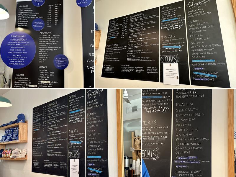 Bagelsaurus Menu