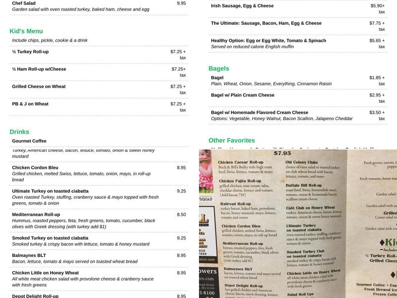 Ma Reilly's Cafe Menu