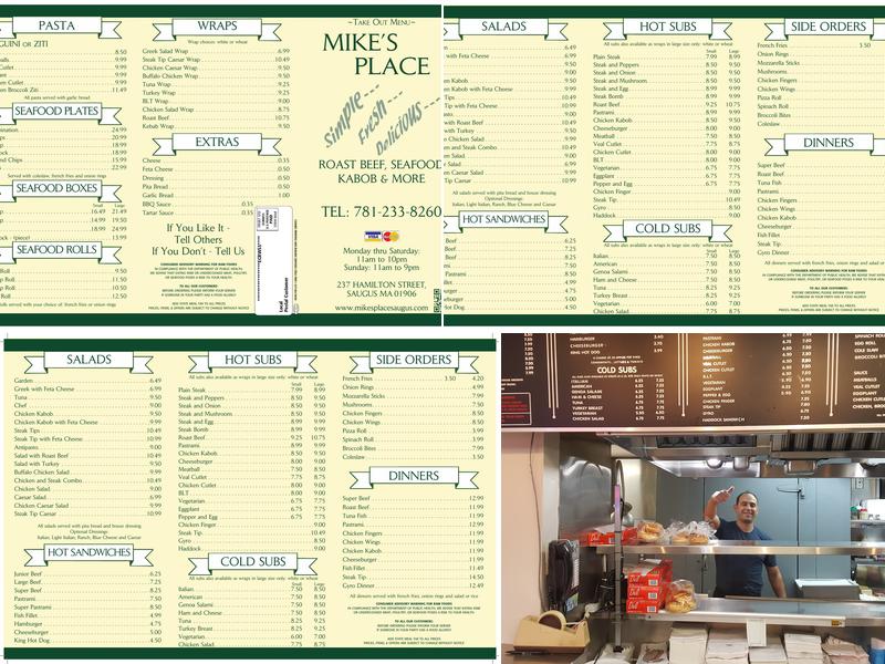 MIKE'S PLACE Menu