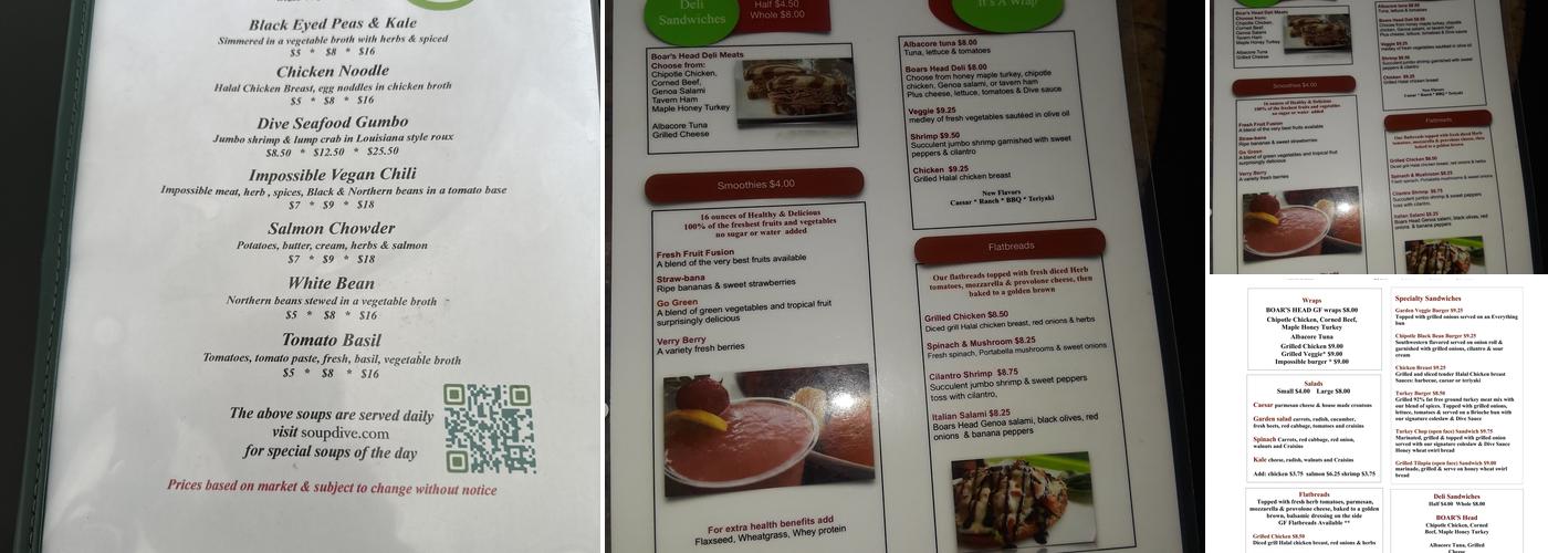 SoupDive Menu