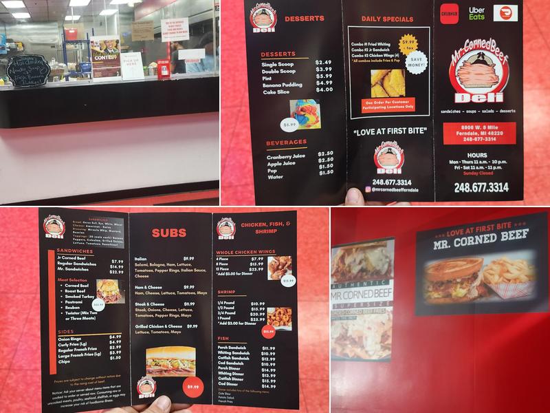 Mr. Corned Beef Menu