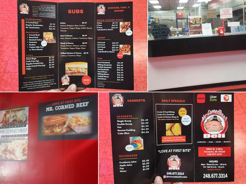 Mr. Corned Beef Menu