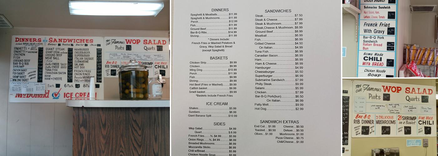 Tony's Take Out Menu
