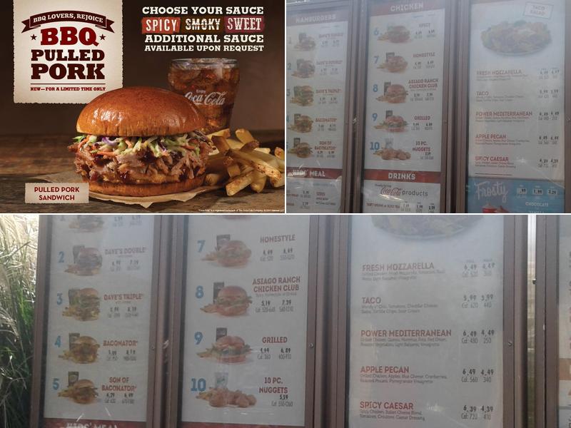 Wendy's Menu