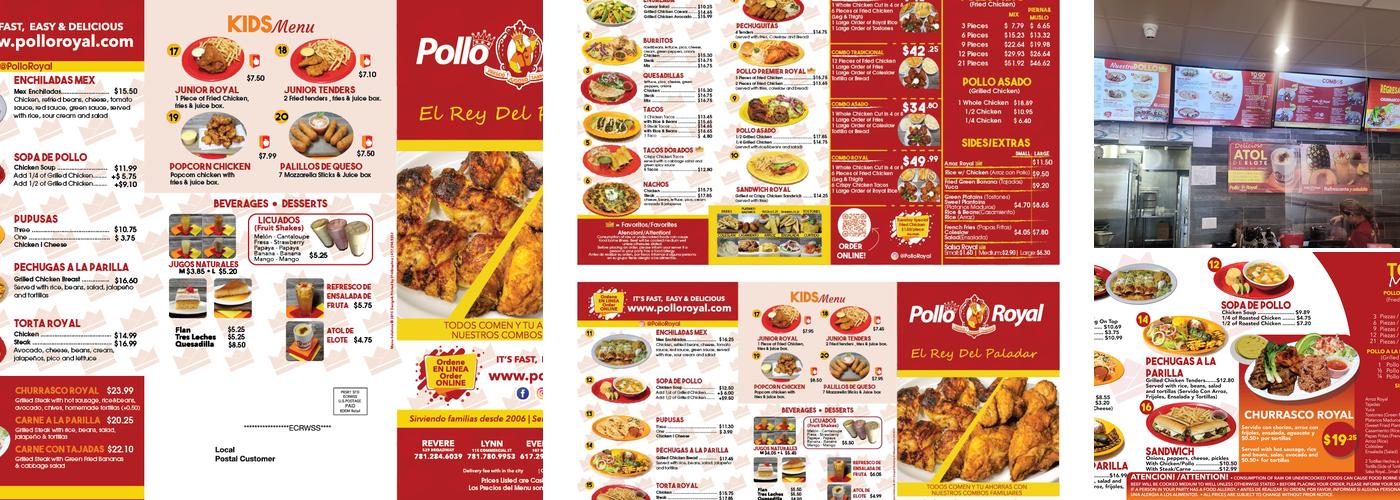 Pollo Royal Menu
