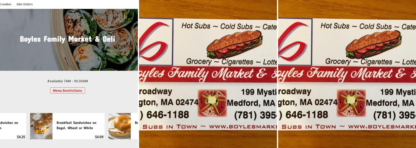 Boyles Market - Subs & Deli Menu