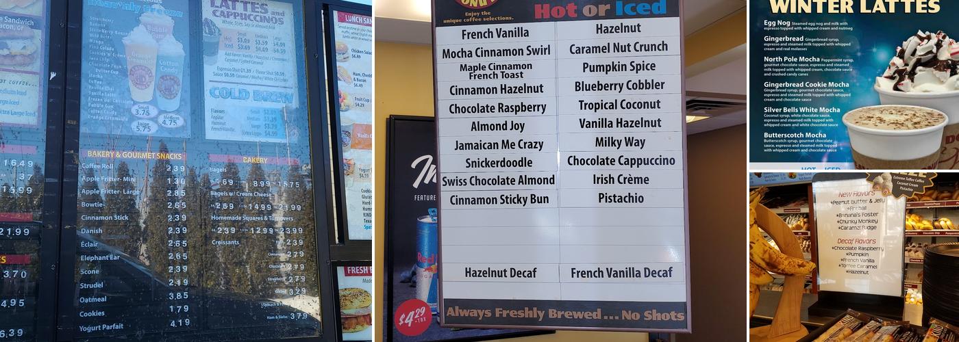 Heav'nly Donuts Menu