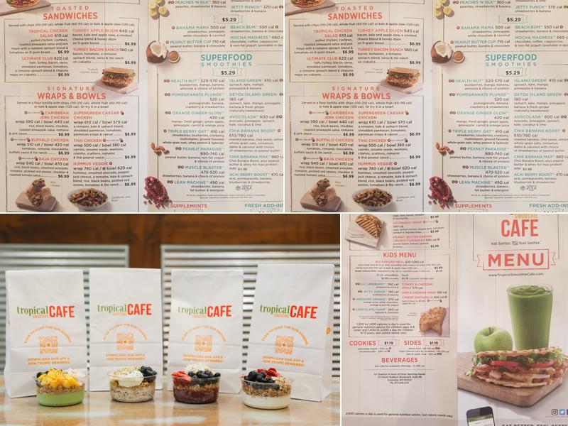 Tropical Smoothie Cafe Menu