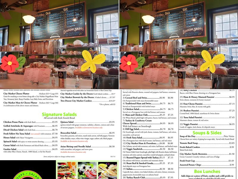 City Market Downtown Menu