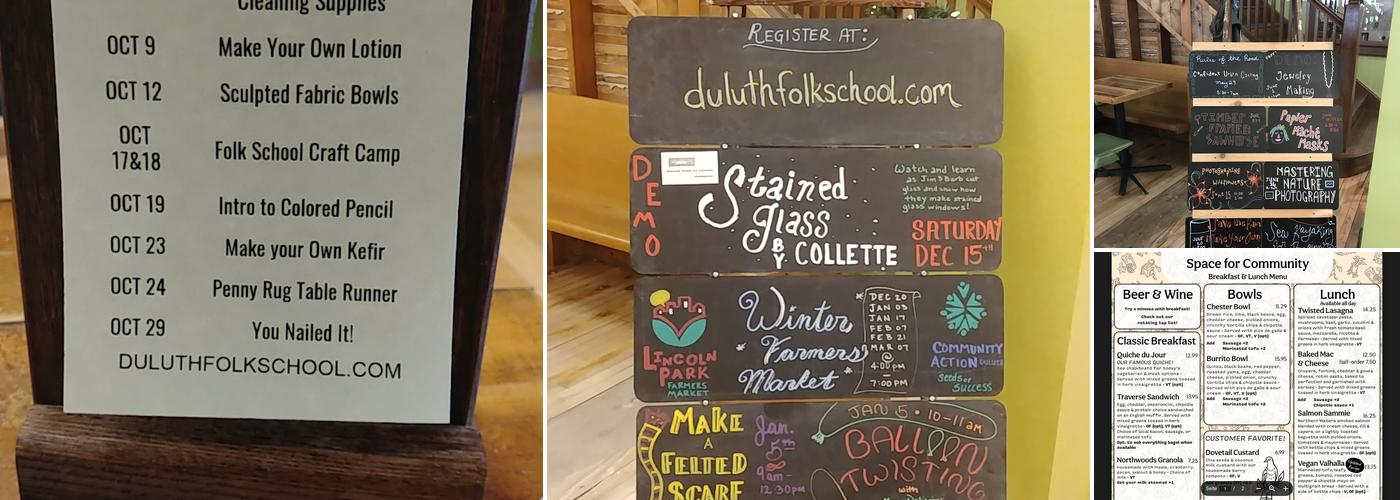 Dovetail Cafe & Marketplace Menu