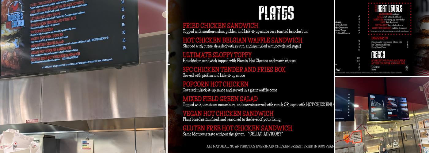 Monroe's Hot Chicken Menu