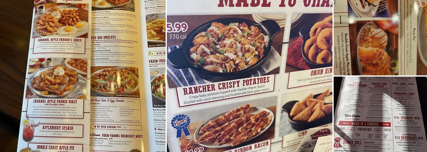 Bob Evans Menu