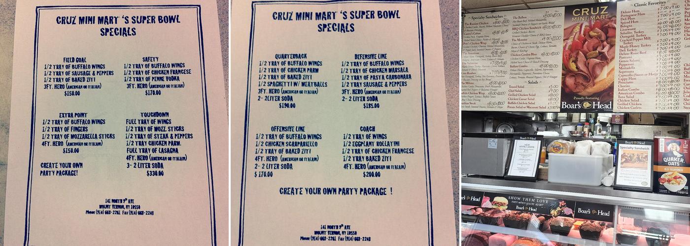 Cruz Deli Menu