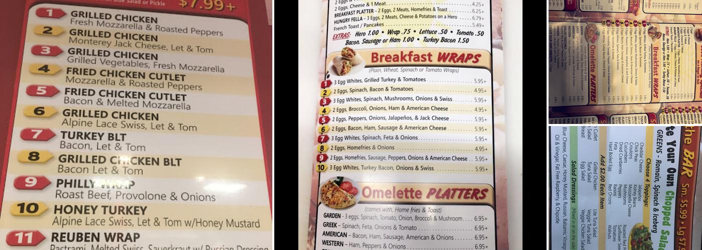 Village Bagel Deli & Cafe Menu