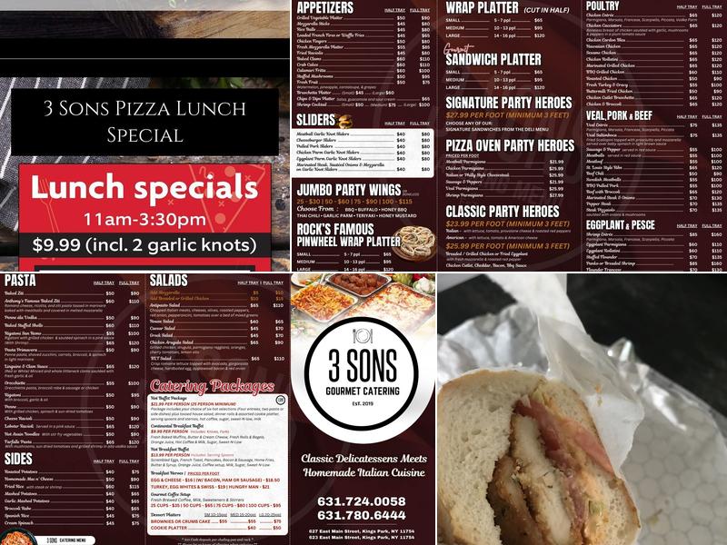 3 Sons Deli & Catering Menu