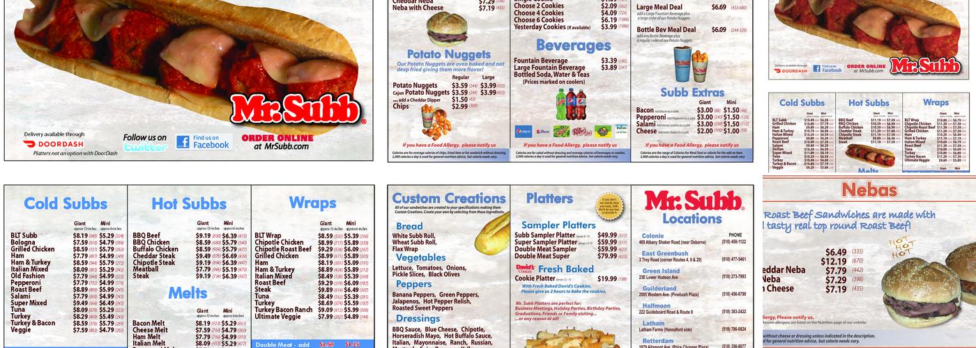 Mr. Subb - Central Square Menu