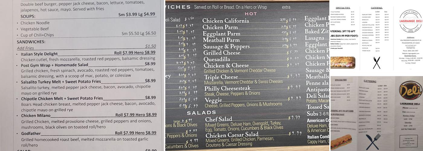 Lagrange Deli Menu