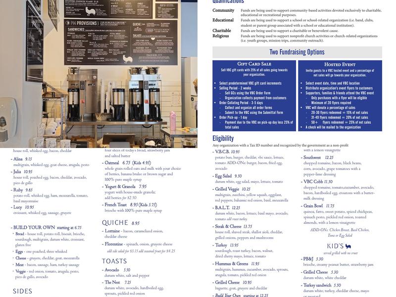 Village Bakery & Cafe, Webster NY Menu