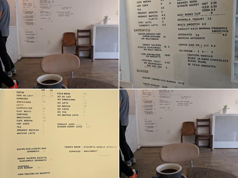 Cafe Cotton Bean Menu