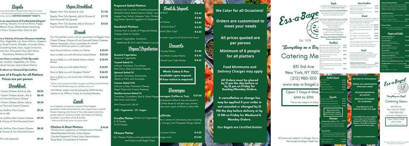 Ess-a-Bagel Menu