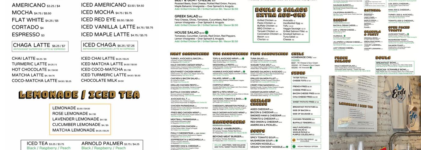 Eagle Trading Company Menu