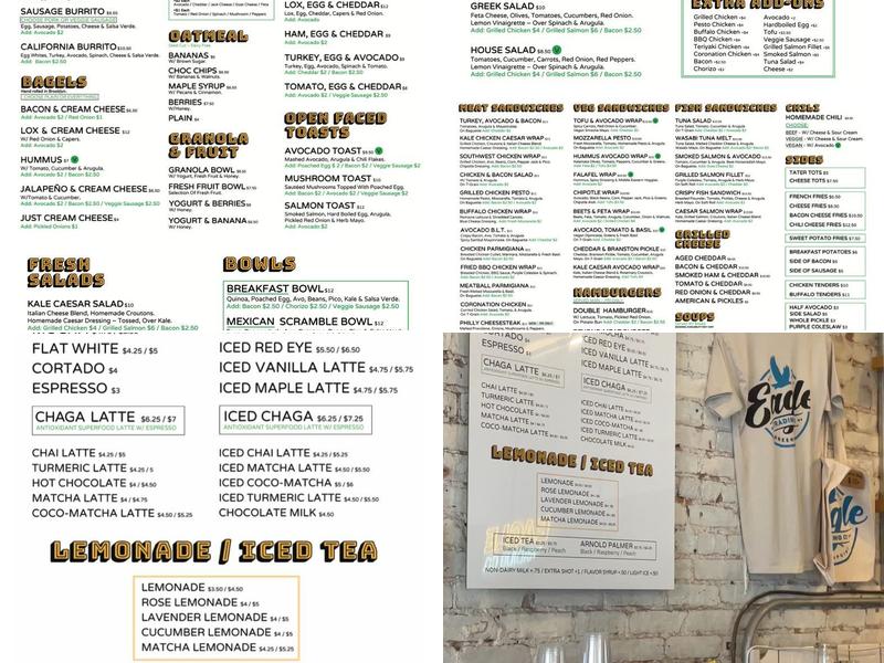 Eagle Trading Company Menu