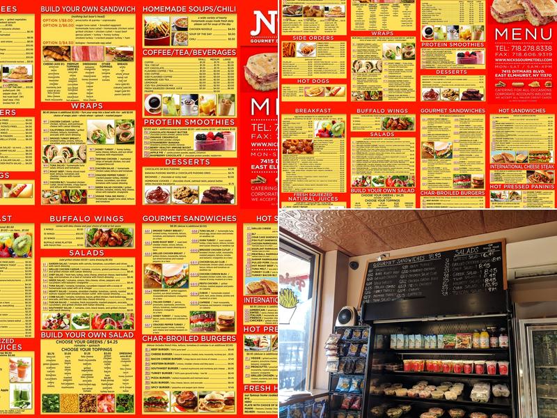 Nick's Gourmet Deli Menu