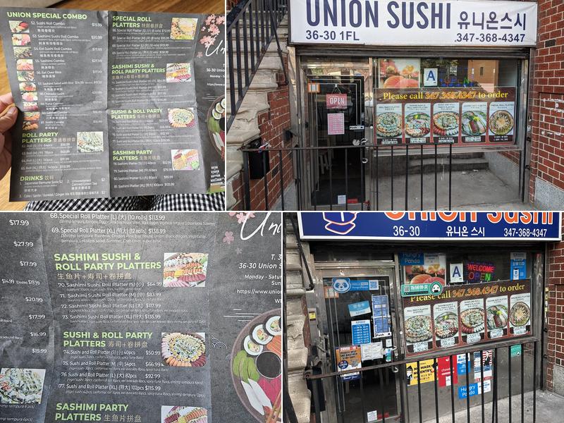 Union Sushi Menu