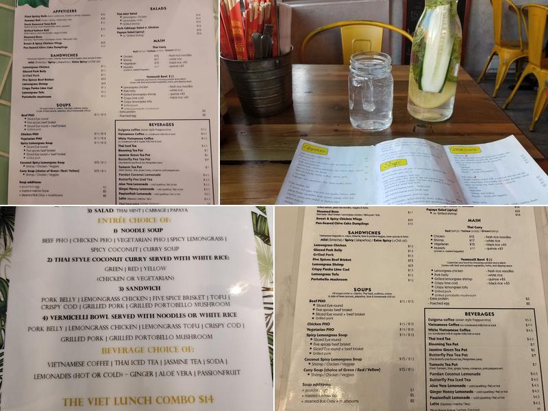 Ginger and Lemongrass Menu