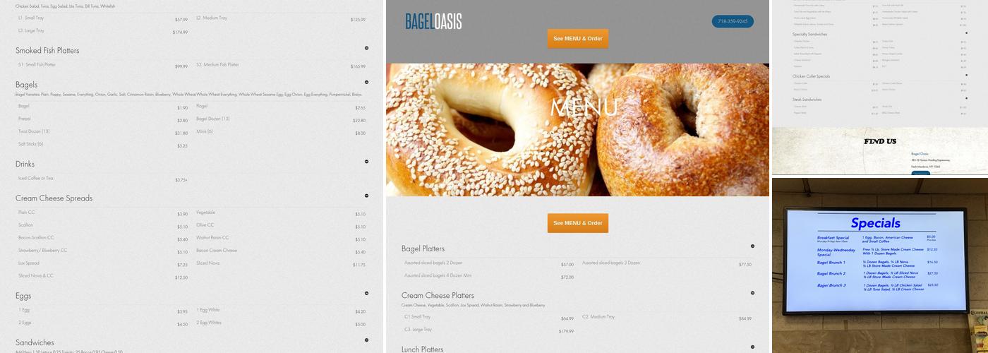 Bagel Oasis Menu