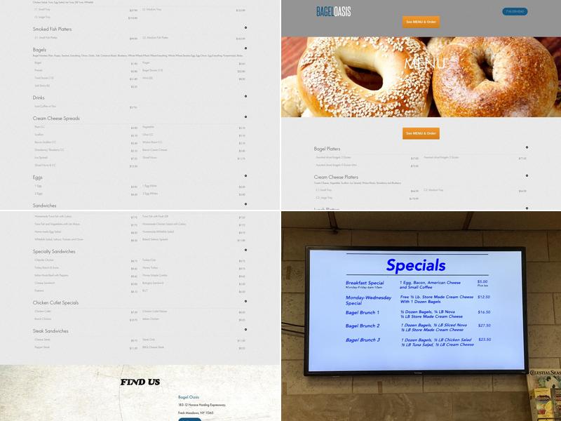Bagel Oasis Menu