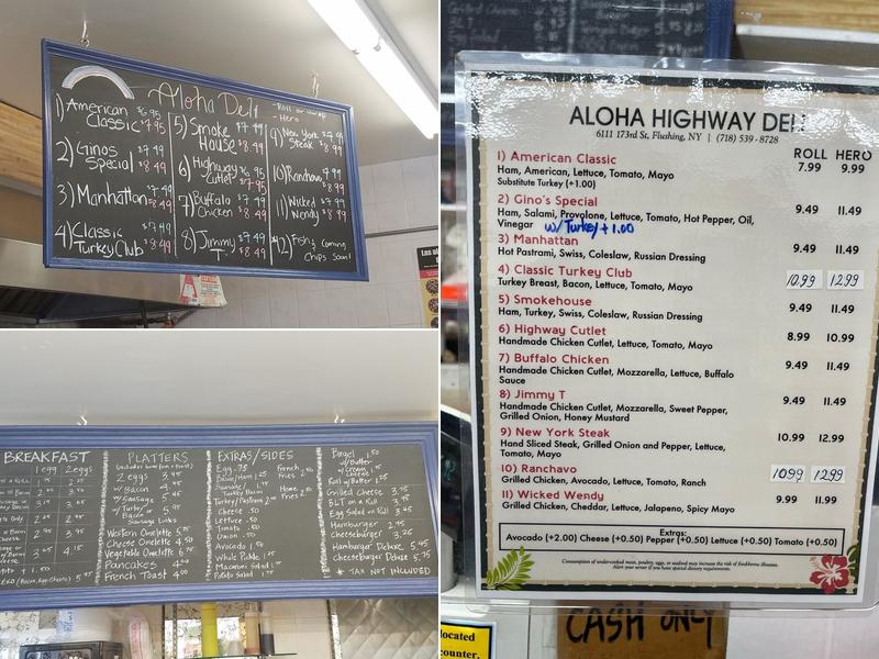 Aloha Highway Deli Menu