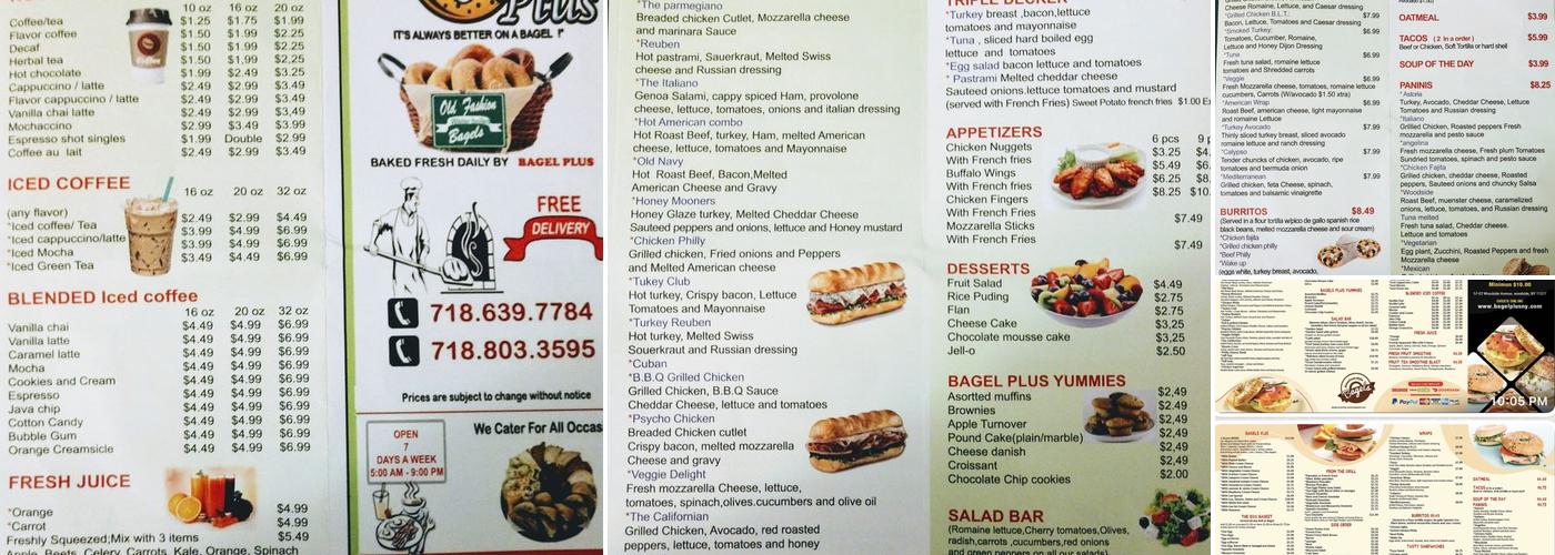 Bagels Plus Menu