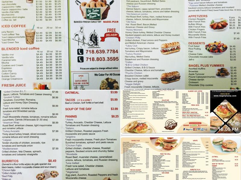 Bagels Plus Menu