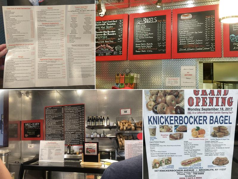 Knickerbocker Bagel Menu
