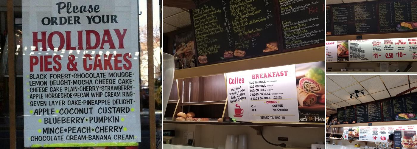 Manor Delicatessen Menu