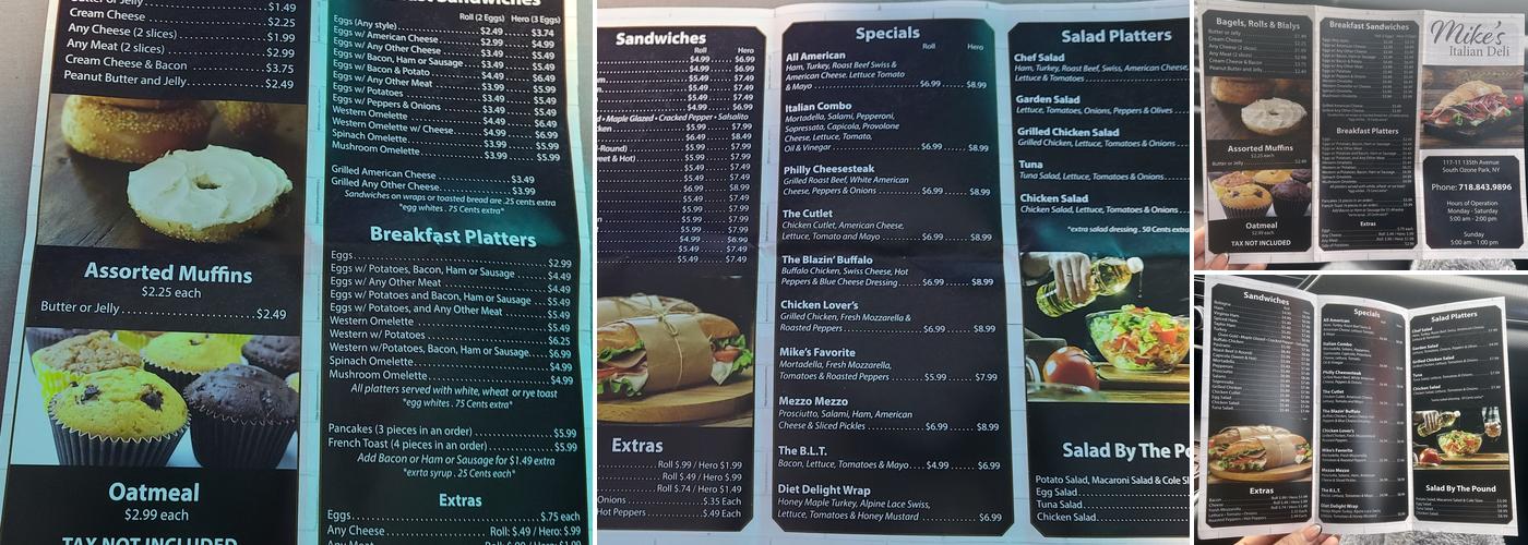 Mike's Italian Deli Menu