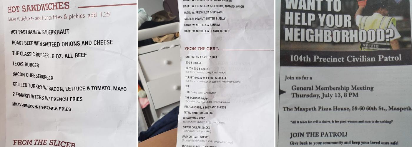 Bagel Bin Menu