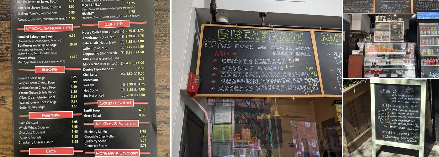 One Two Cup Cafe Menu