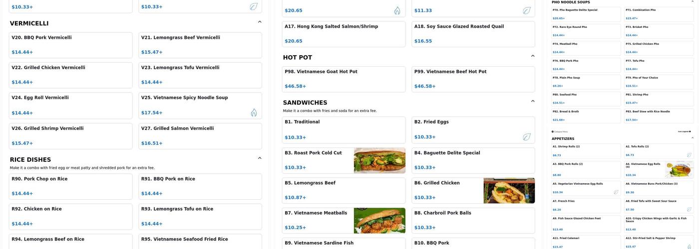 Baguette Delite | Vietnamese Restaurant Menu