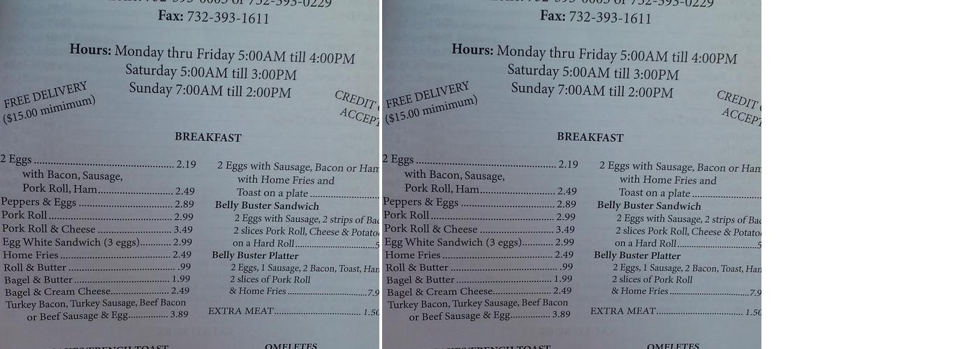 Super Duper Deli II Menu