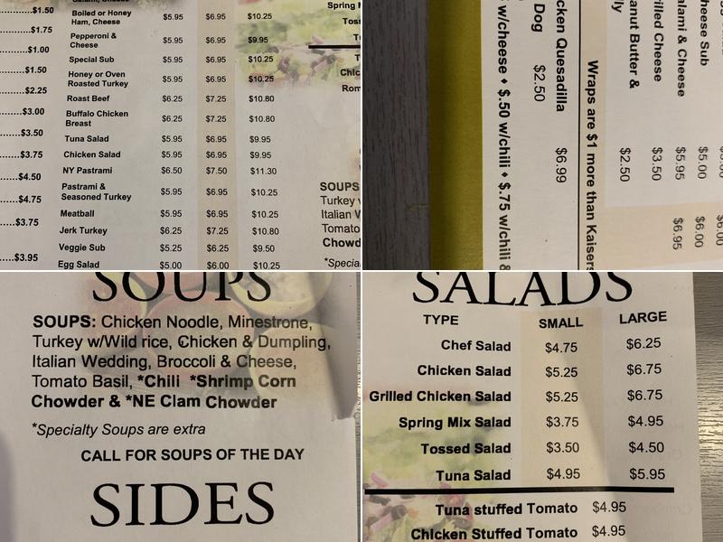 Downtown Deli Menu
