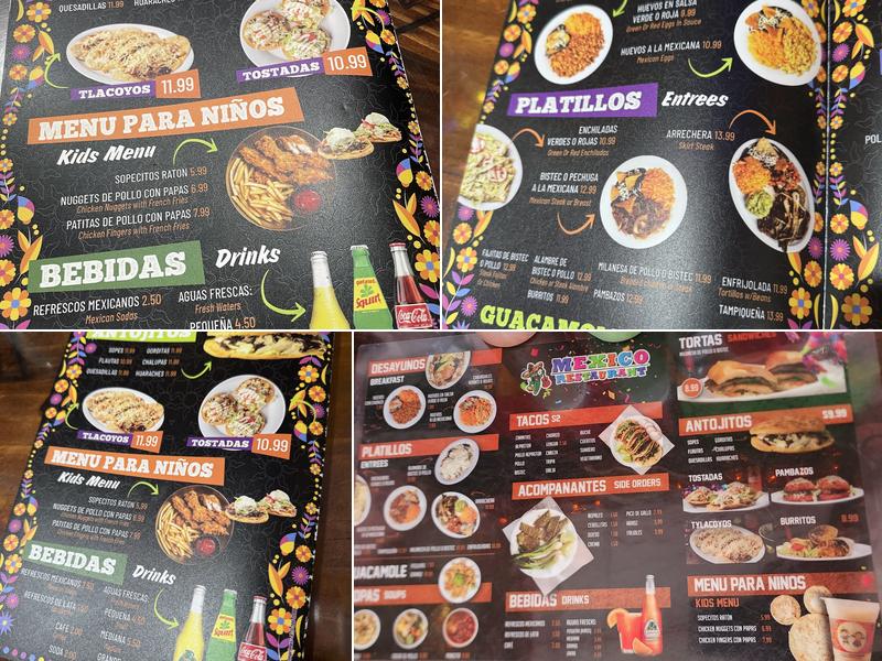 Mexico Restaurant Menu
