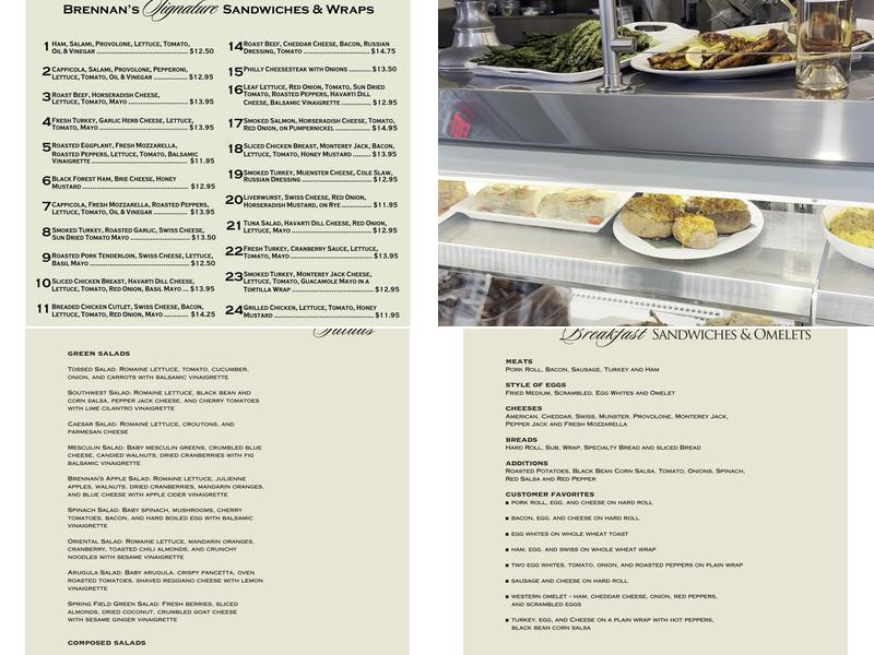 Brennan's Delicatessen of Rumson Menu