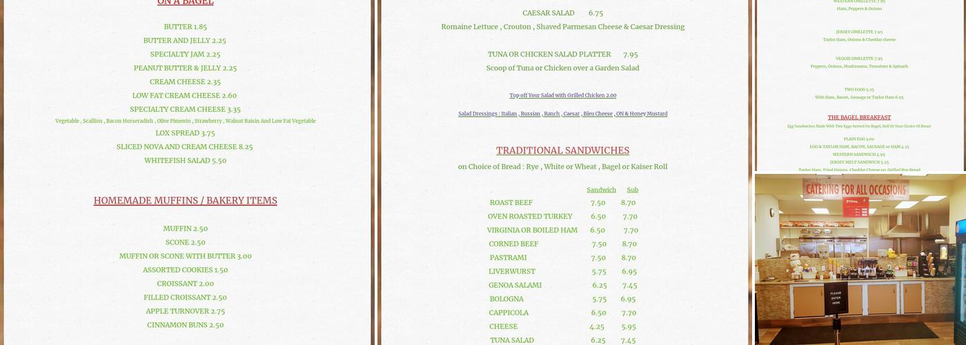 The Bagel Tree North Menu