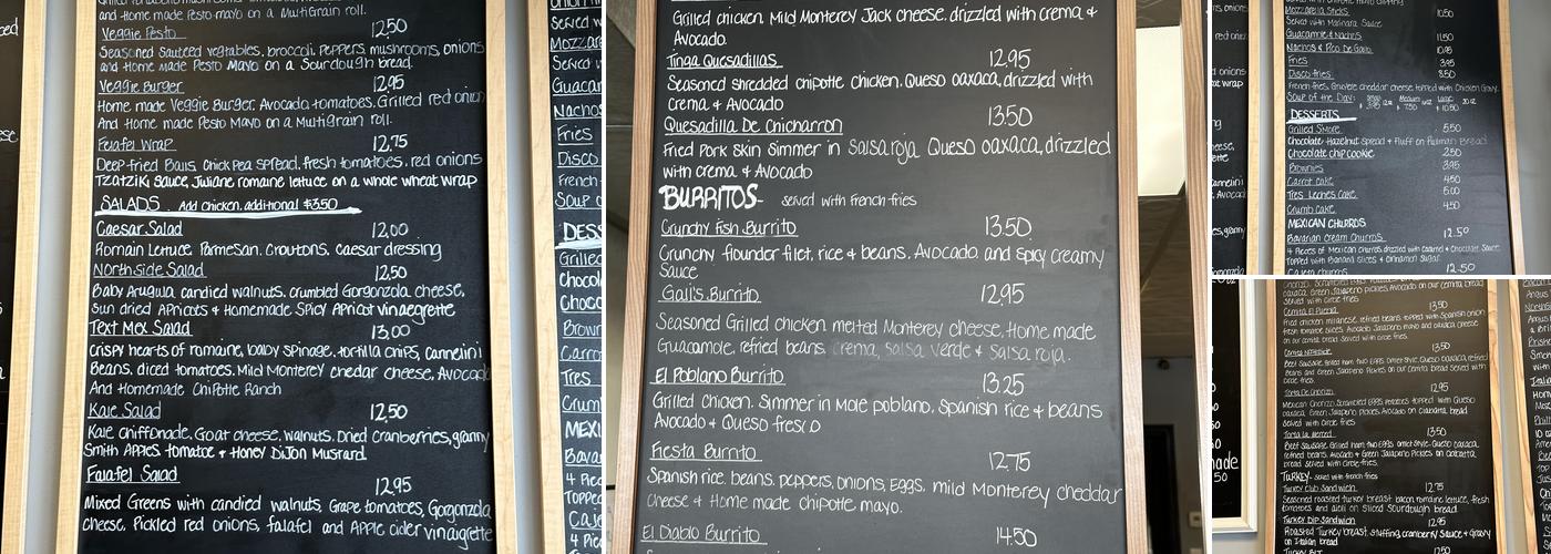 Northside Kitchen Tex Mex Menu