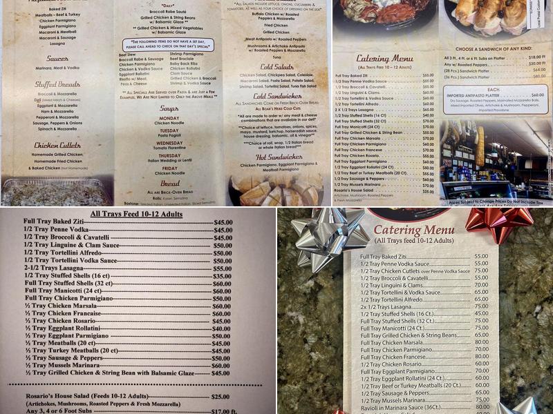 Rosario's Deli Menu