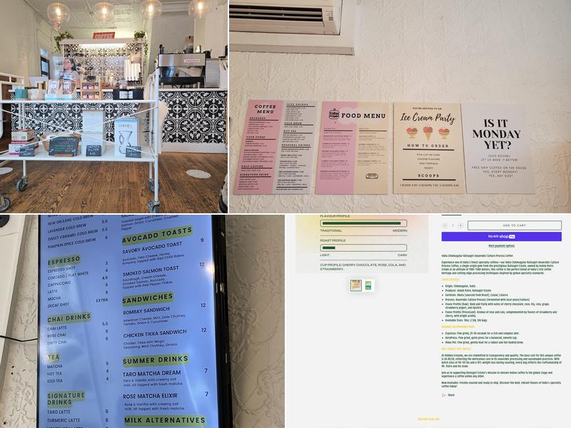 Hidden Grounds Chai & Coffee House Menu