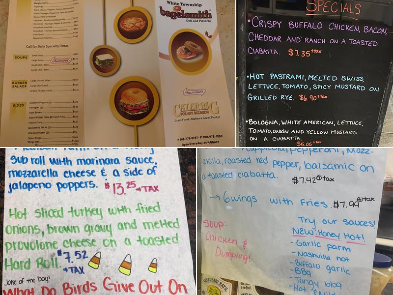 Bagelsmith Food Store Deli & Pizzeria Menu